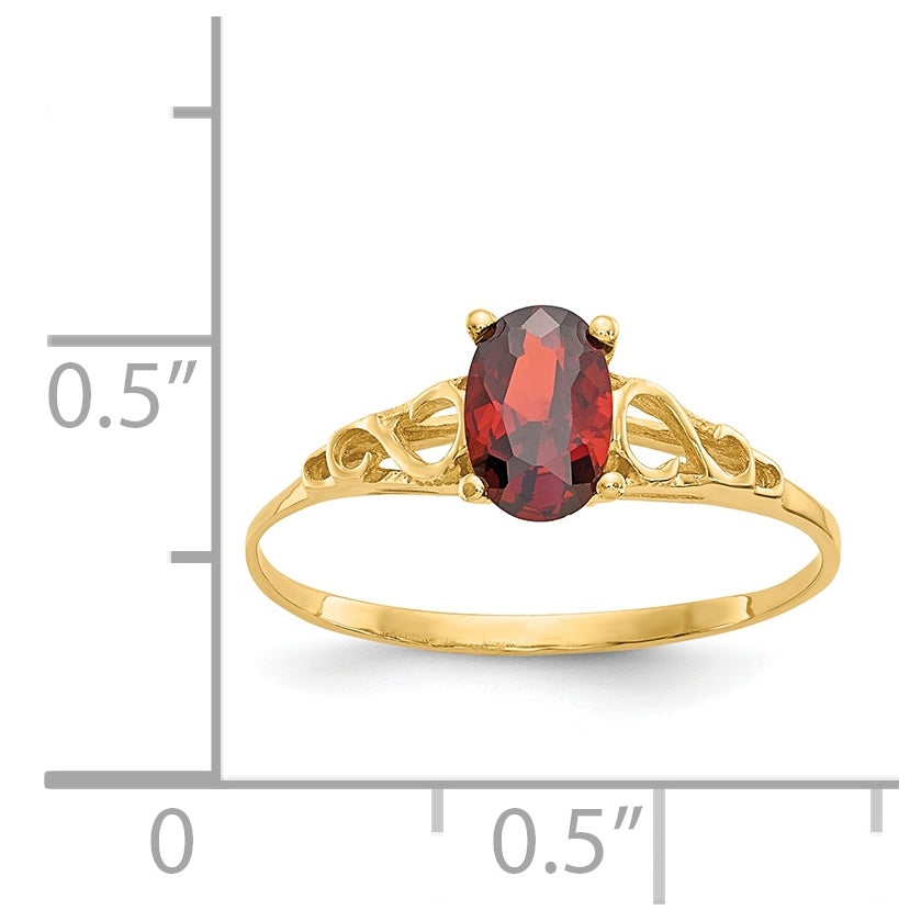 14K Yellow Gold Madi K Synthetic Garnet Ring