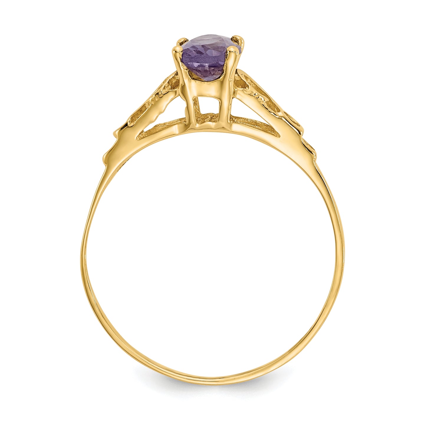 14K Yellow Gold Madi K Synthetic Alexandrite Ring