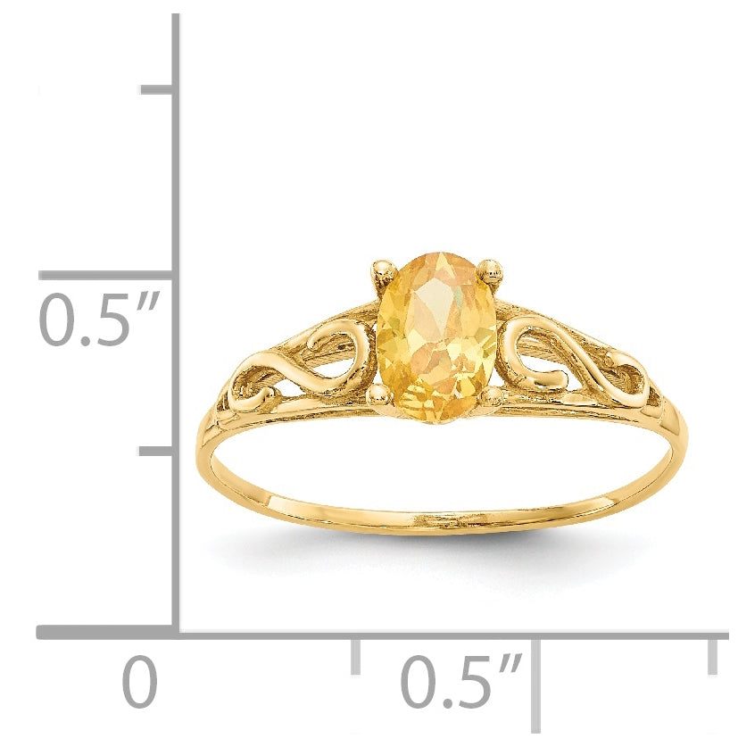 14K Yellow Gold Madi K Synthetic Citrine Ring