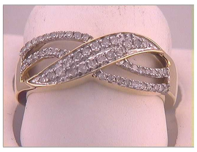 10kt Yellow Gold 1/3ctw Diamond Fashion Band