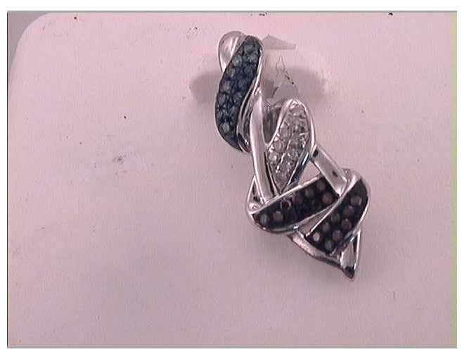 10kt White Gold 1/10ctw Diamond P1p2 Micro-pave Fashion Pendant