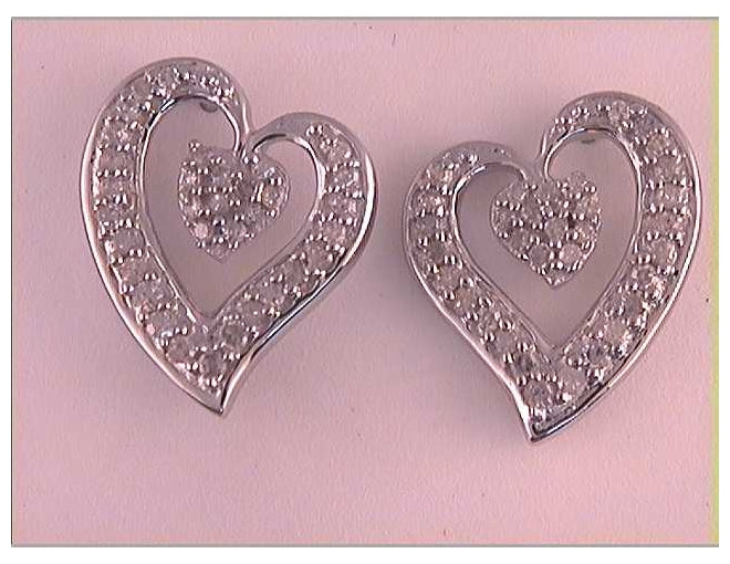 10kt White Gold 1/3ctw Diamond Fashion Earring