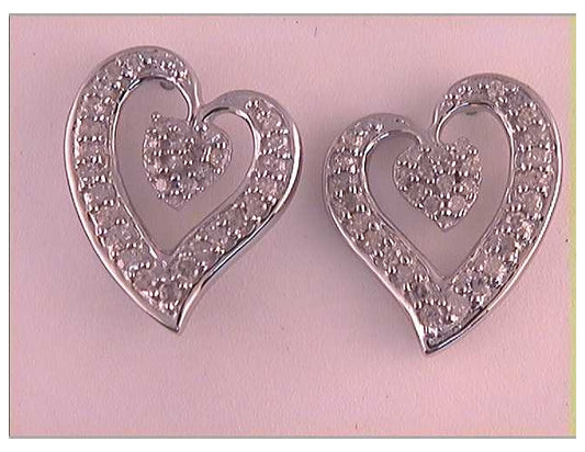 10kt White Gold 1/3ctw Diamond Fashion Earring