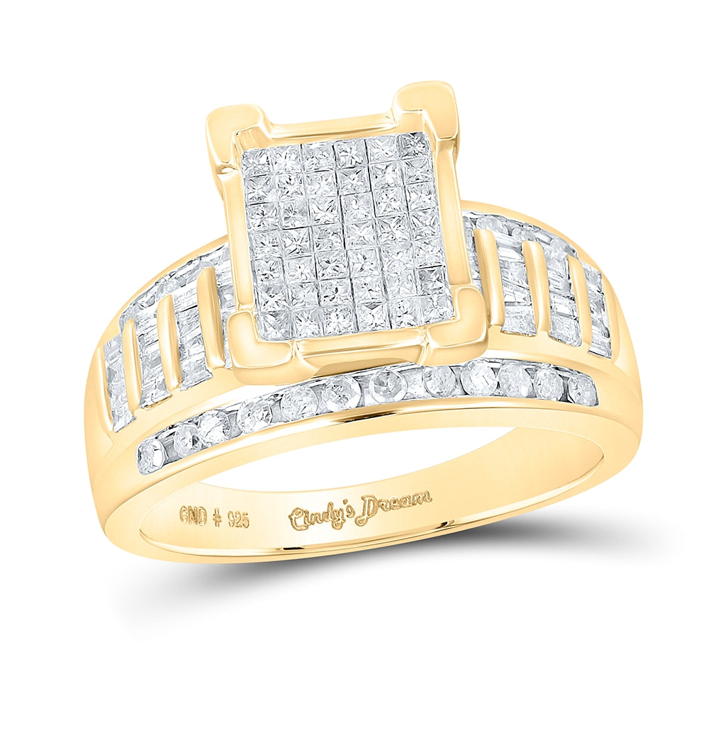 Sterling Silver 1 Cttw Diamond Fashion Ring Size 5