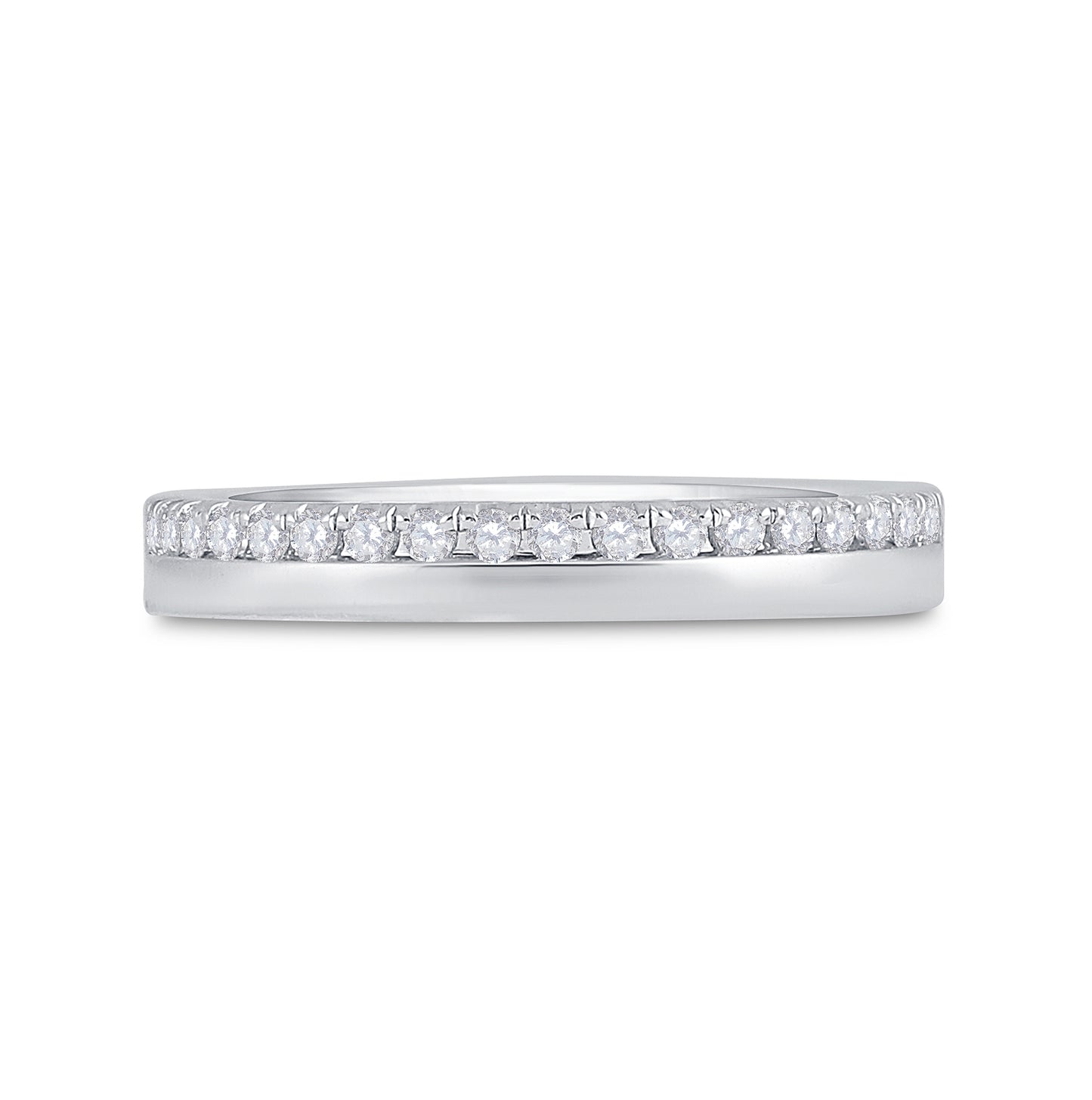 14K White Gold Womens Round Diamond Wedding Band Ring 1/5 Cttw, Womens Size: 5-10