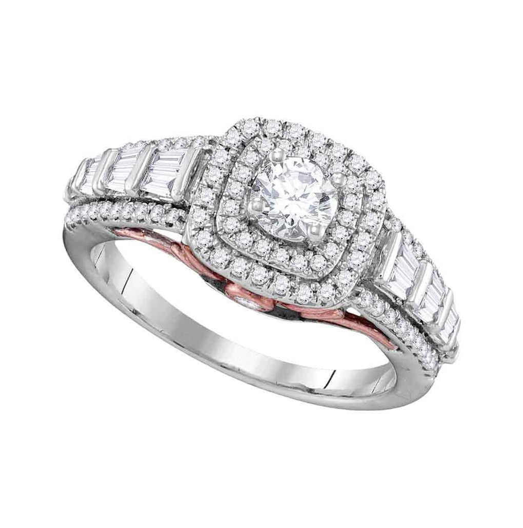 10kt White Gold 1 Cttw Diamond 5/8-crd Bridal Ring