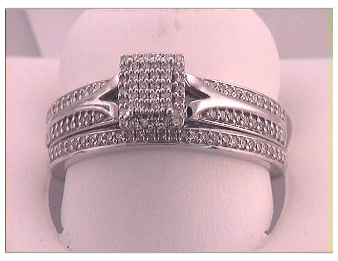 10kt White Gold 1/3ct. Diamond Bridal Set