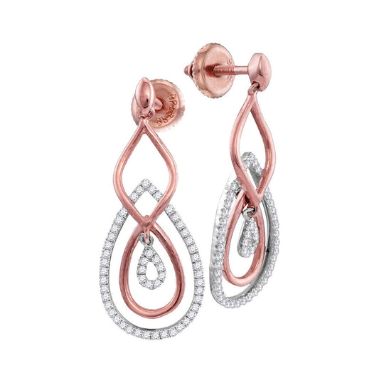 10kt Rose Gold 1/3ctw Diamond Fashion Earrings