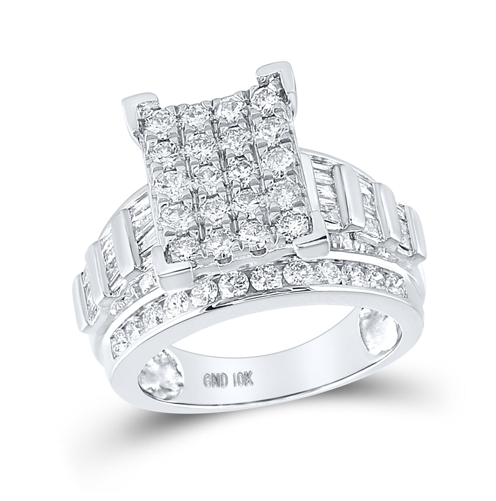 10K White Or Yellow Gold Round Diamond Bridal Wedding Engagement Ring , Womens Size: 5-10