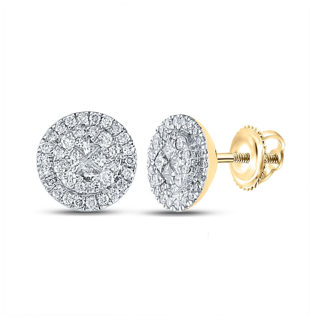 14kt Yellow Gold 3/8ctw Diamond Earring