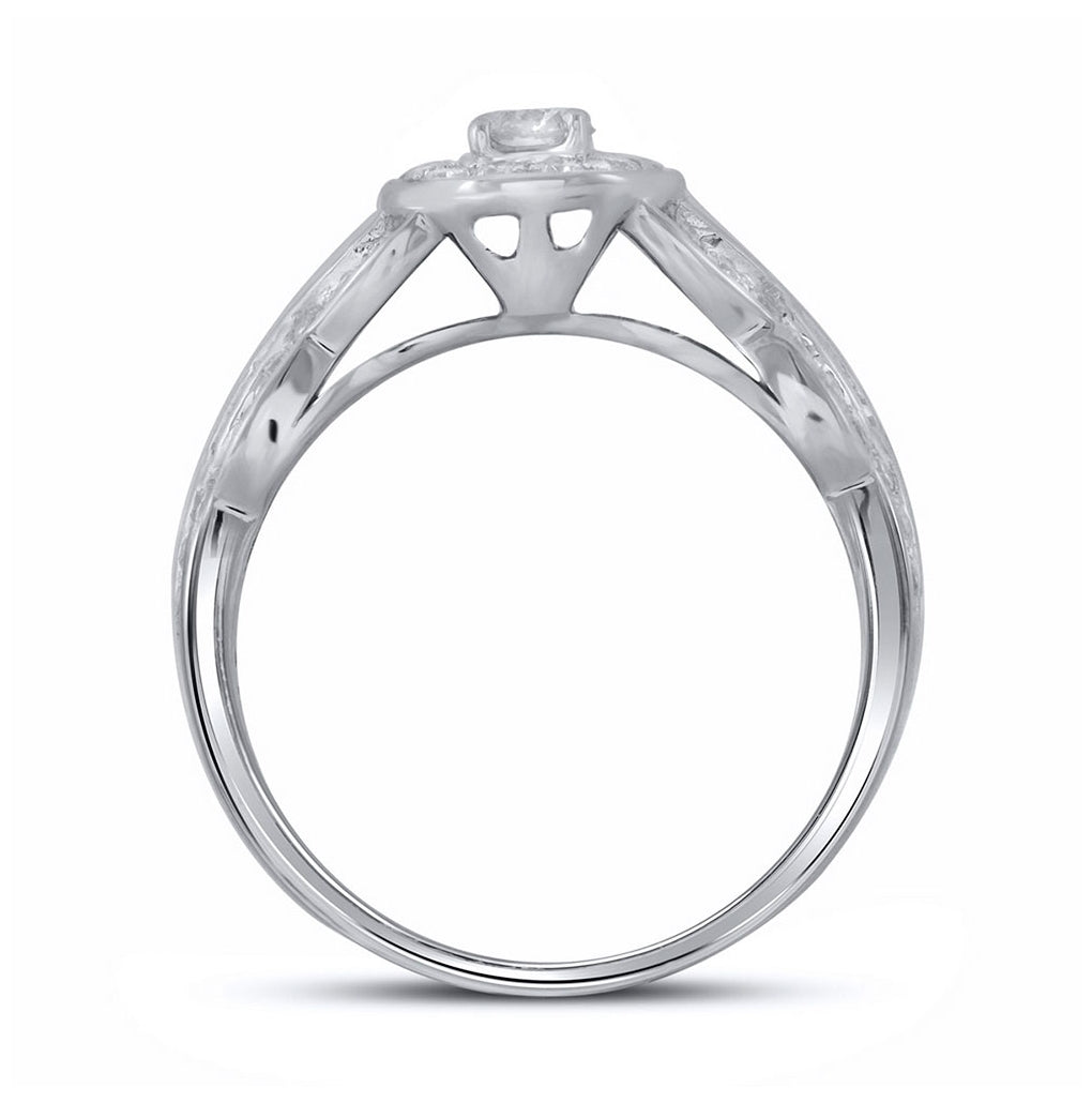 14kt White Gold Womens Round Diamond Solitaire Bridal Wedding Engagement Ring 3/4 Cttw