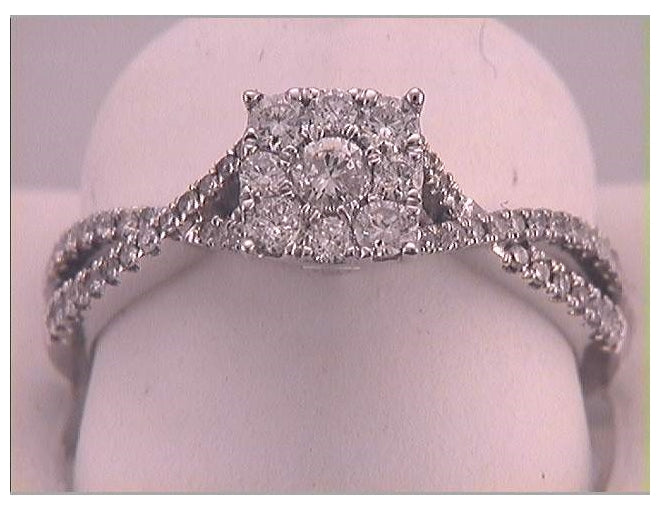 14kt White Gold 5/8ct Diamond Bridal Ring