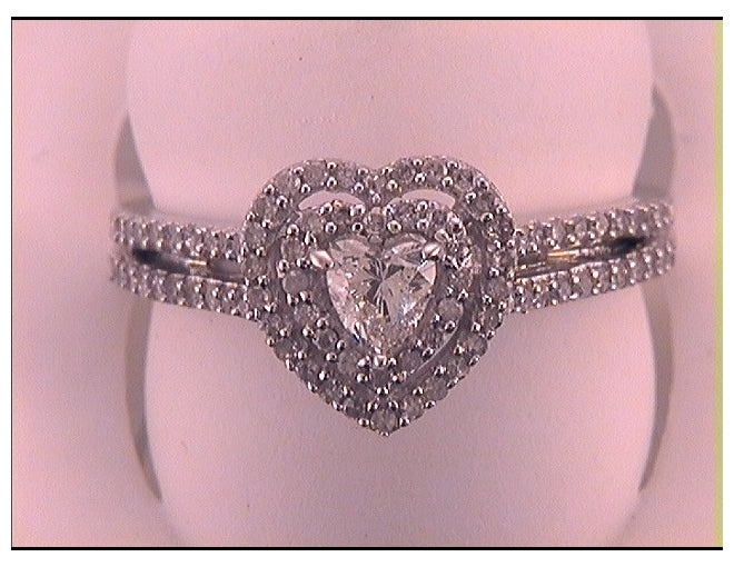 10kt White Gold 5/8ct Diamond 1/3chrt Bridal Ring