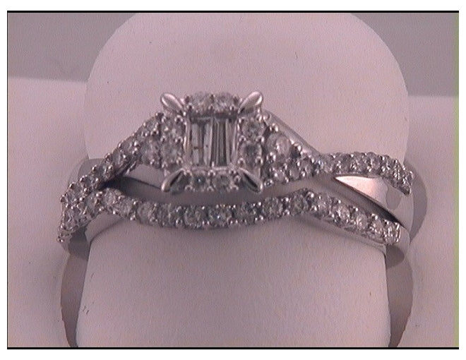 10kt White Gold 1/2ct Diamond Bridal Set