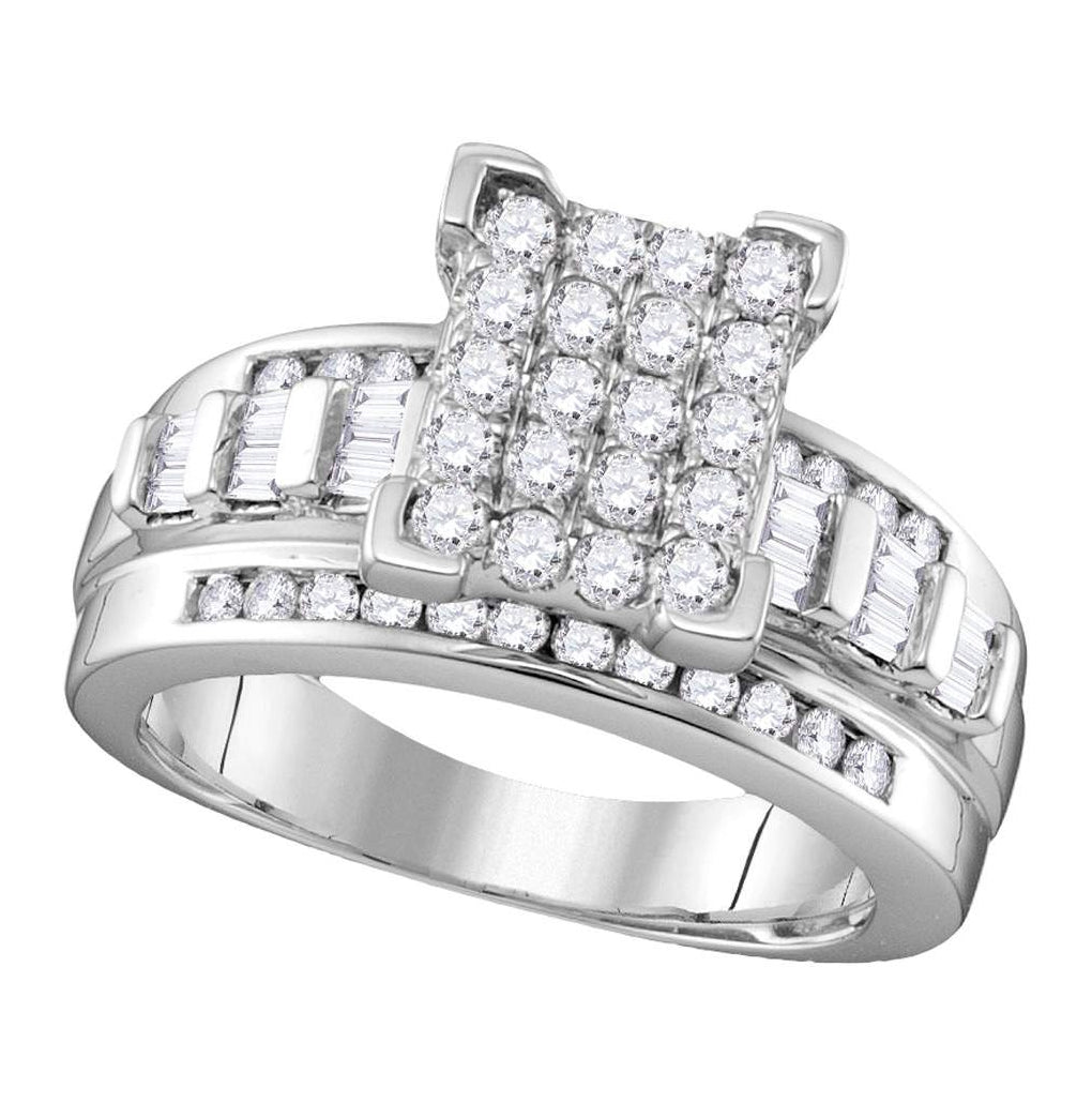 14kt White Gold 4 Cttw Diamond Fashion Ring
