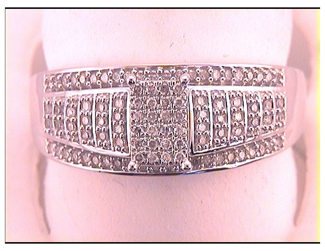 10kt White Gold 1/4ctw Diamond P1p2 Micro-pave Fashion Ring