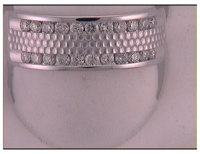 14kt White Gold 1/2ctw Diamond Machine Set Band