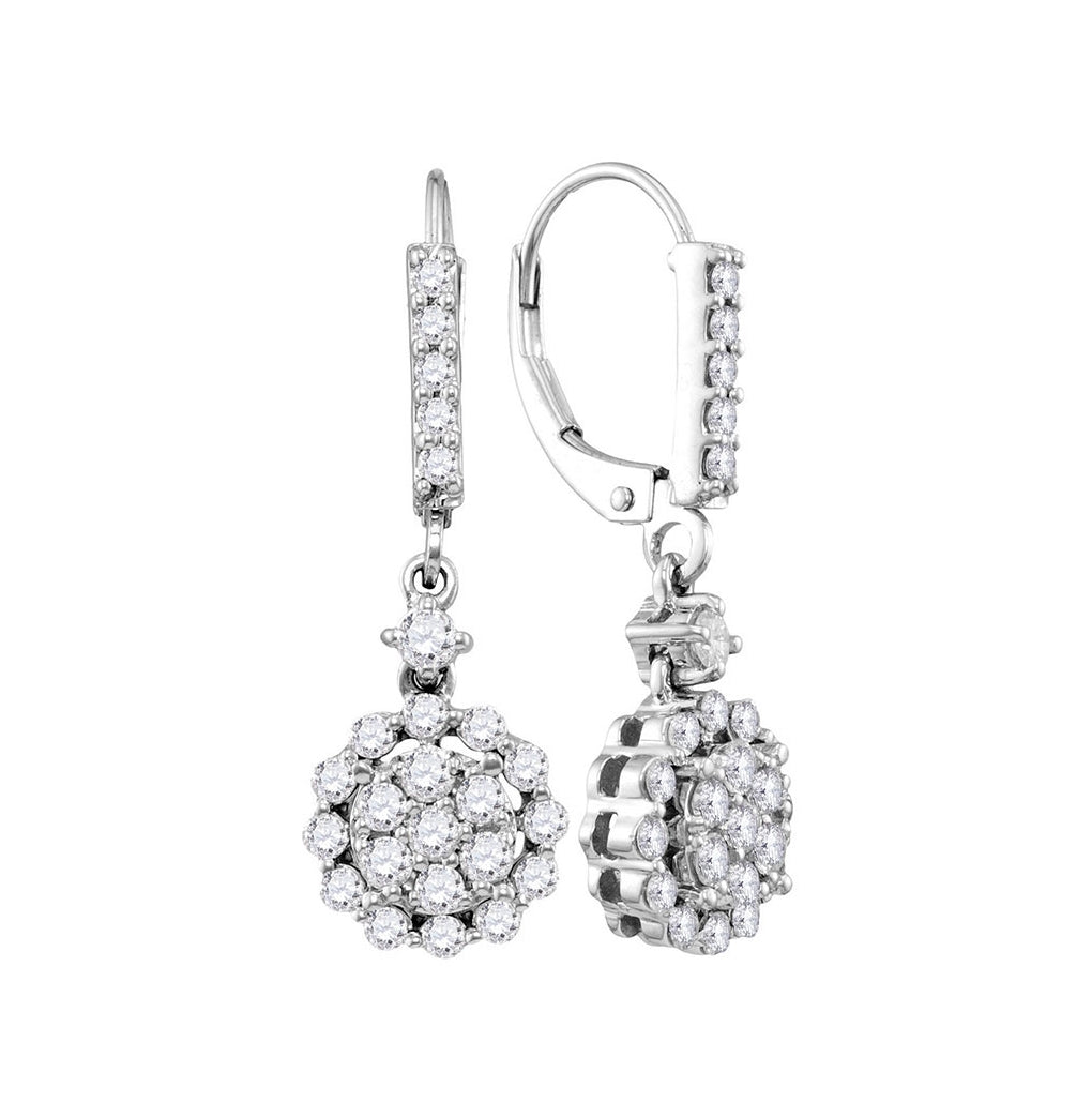 14kt White Gold 1 Cttw Diamond Fashion Earring