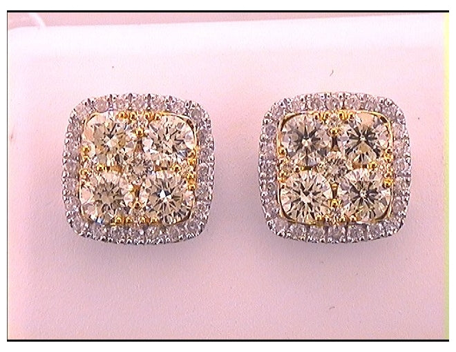 14kt Yellow Gold 2 5/8ctw Diamond Fashion Earring