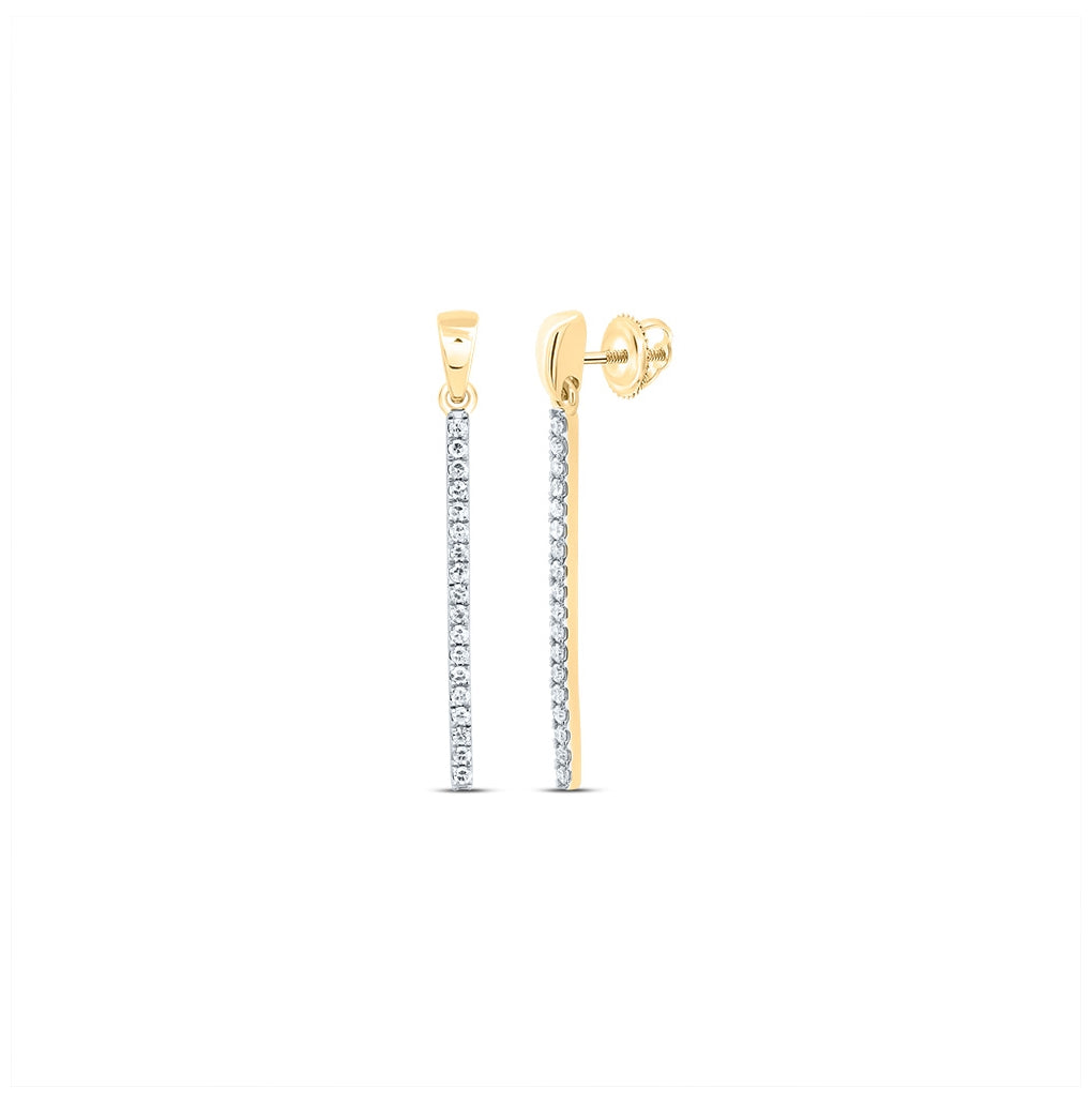 10kt Yellow Gold 1/5ctw Diamond Earring