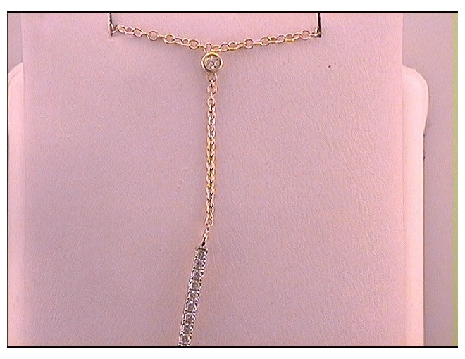 10kt Yellow Gold Womens Diamond Bar Fashion Pendant 1/4 Cttw