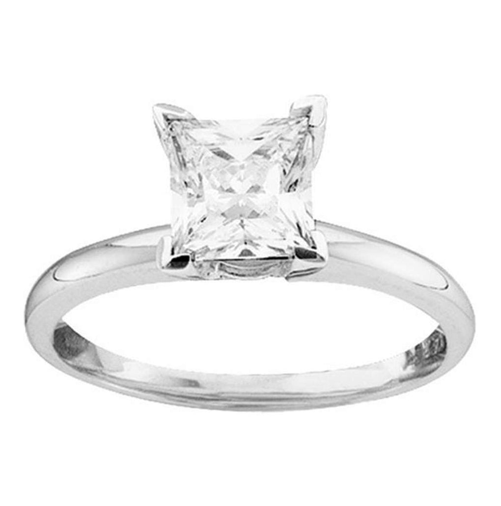 14kt Yellow Or White Gold Womens Princess Diamond Solitaire Bridal Wedding Engagement Ring 1/4 Cttw