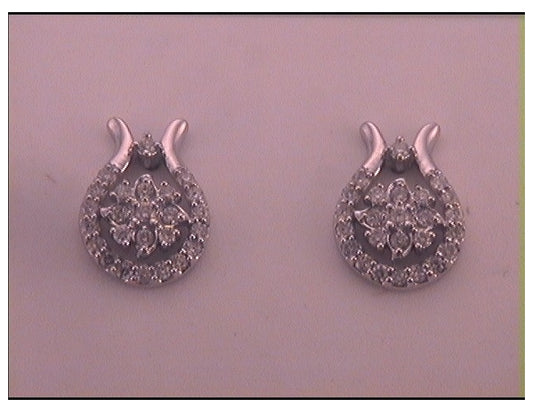 10kt White Gold 1/4 Cttw Diamond Earring
