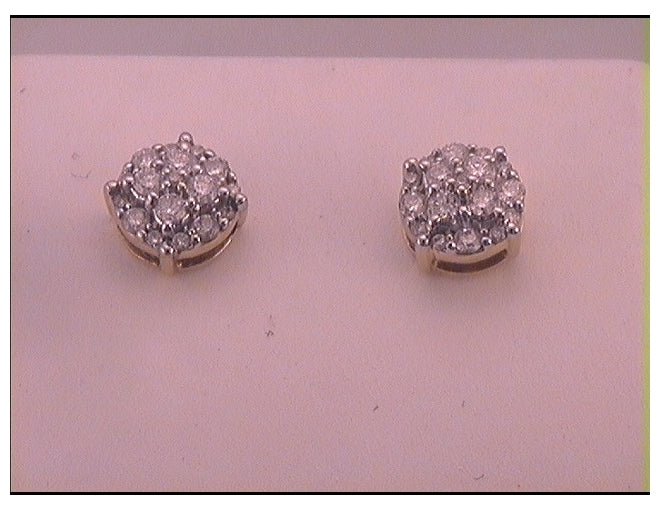 10kt Yellow Gold 1/3ct Diamond Earring