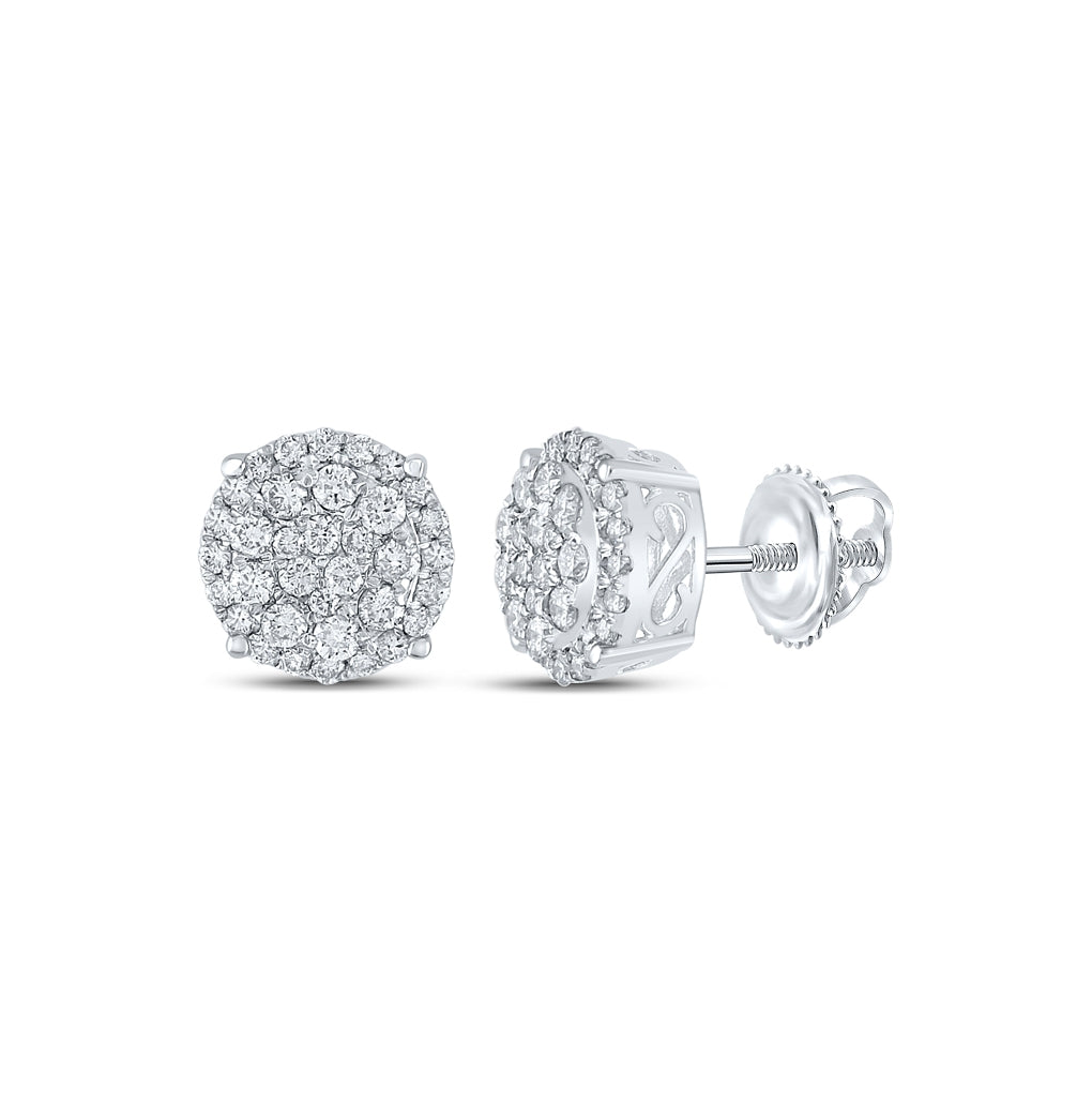 14kt White Gold 1 Ctw Diamond Ana M Round Round Earring