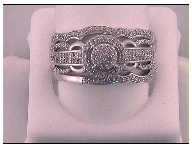 10kt White Gold 3/8 Cttw Diamond Bridal Ring