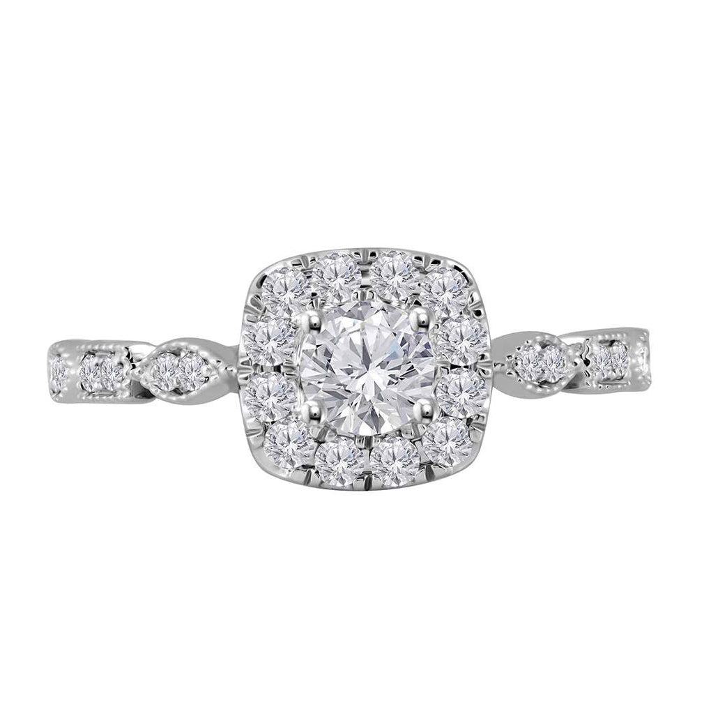 14K Two-tone Gold Round Diamond Solitaire Bridal Wedding Engagement Ring 3/4 Cttw, Womens Size: 5-10