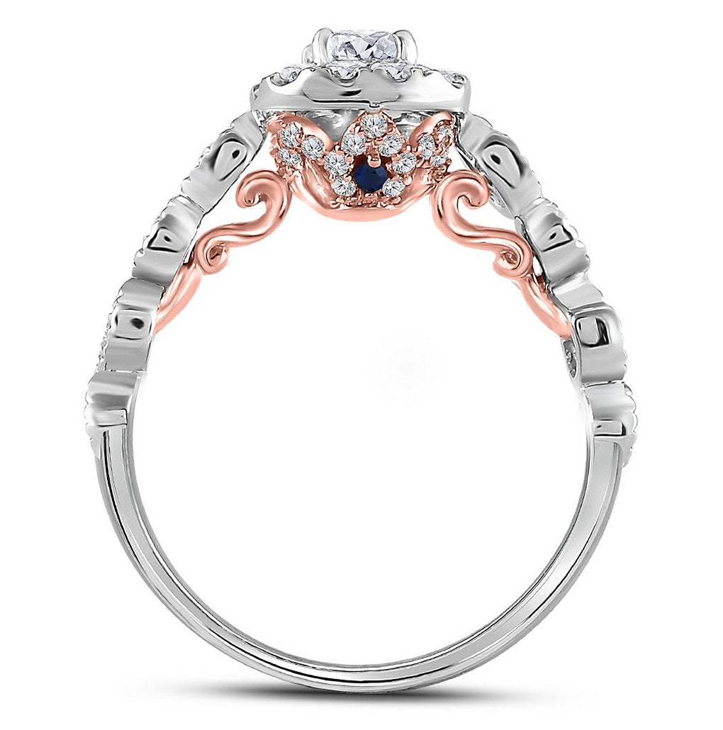 14kt Two-tone Gold Womens Round Diamond Solitaire Bridal Wedding Engagement Ring 3/4 Cttw (certified)
