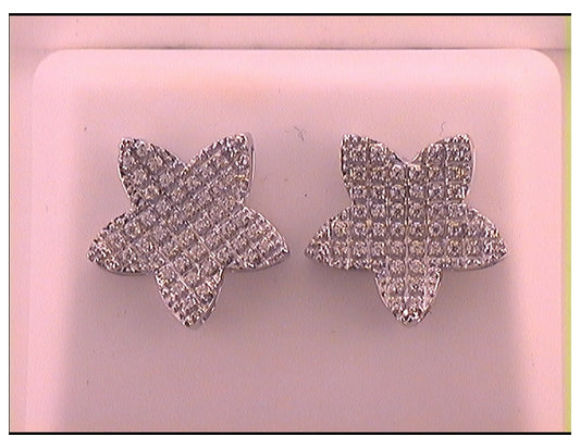 10kt White Gold 1/4ct Diamond Micro-pave Earring