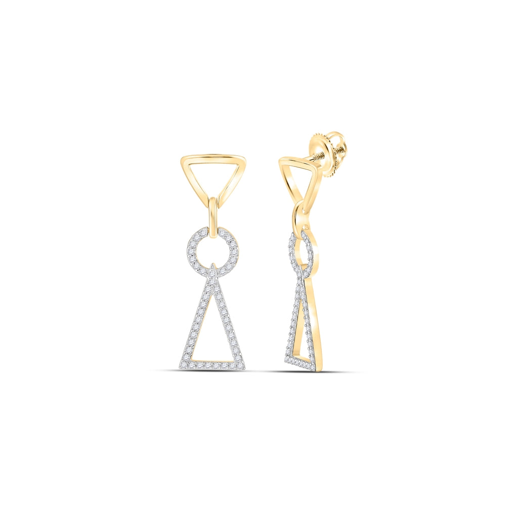 14kt Yellow Gold 3/8ctw Diamond Cn Earring