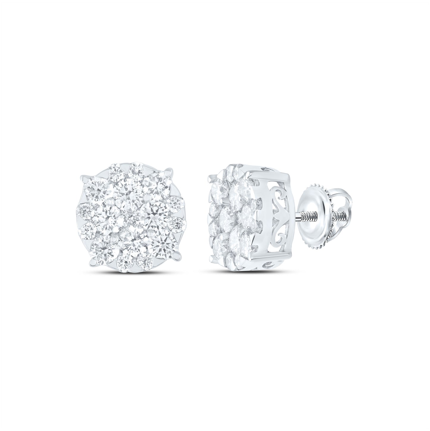 14kt White Gold 1 Ctw Diamond Earring