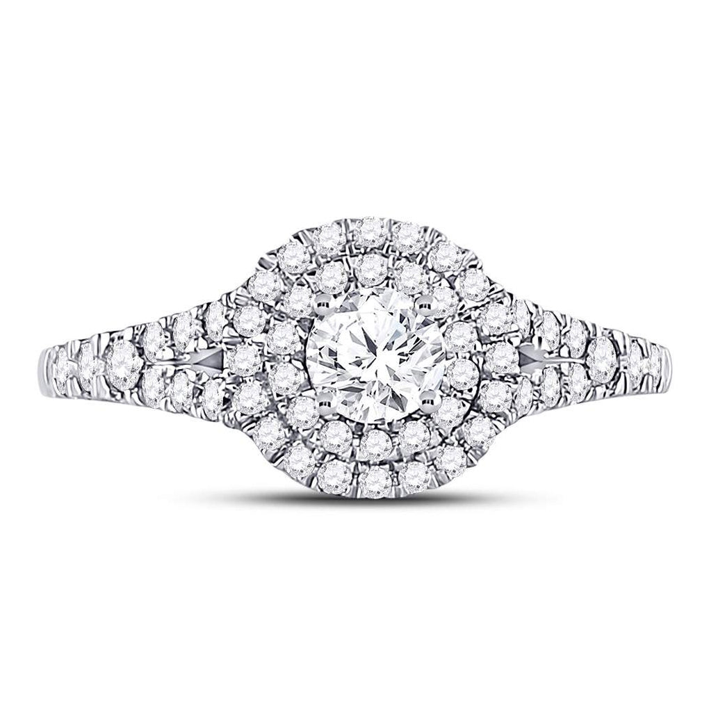 14K White Gold Round Diamond Solitaire Bridal Wedding Engagement Ring 1 Cttw, Womens Size: 5-10