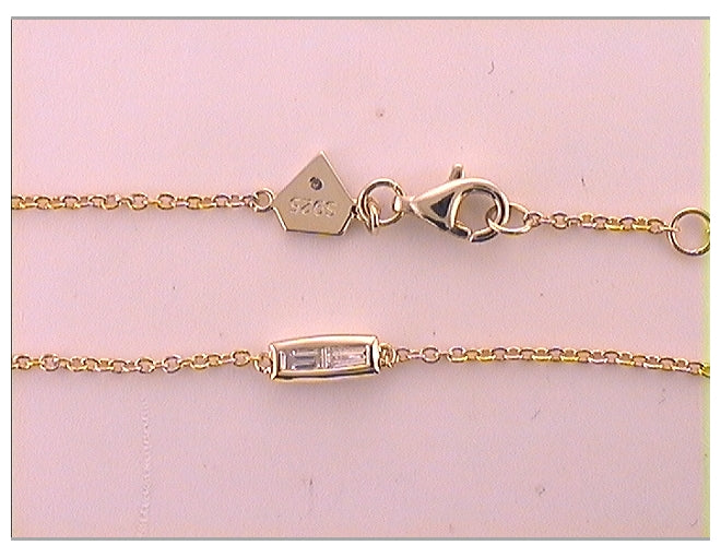 Yellow-tone Sterling 1/10 Ct Diamond Womens Bracelet