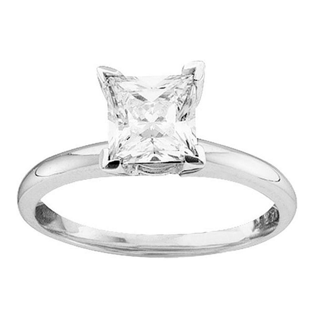 14K Yellow Or White Gold Womens Princess Diamond Solitaire Bridal Wedding Engagement Ring 3/4 Cttw