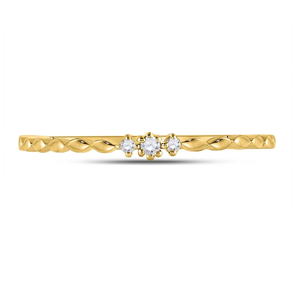 10kt Yellow Gold 0.026ctw Diamond Stackable Band