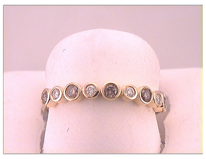 10kt Yellow Gold 1/3 Ct Diamond Ana M Natural Brown Band