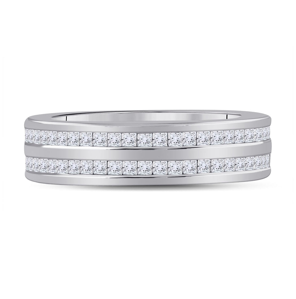 14K White Gold Womens Round Diamond Eternity Wedding Band 1 Cttw, Womens Size: 5-10
