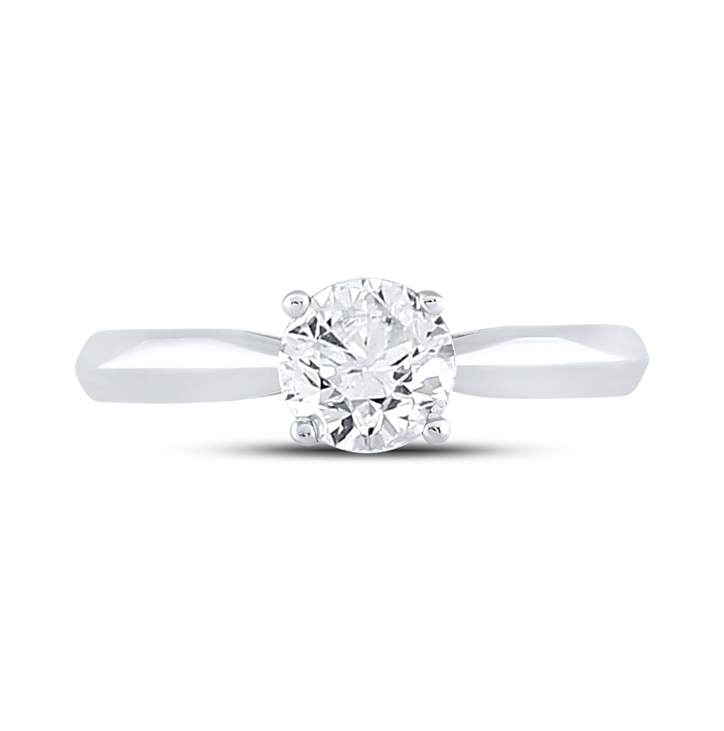 14kt White Gold Womens Round Diamond Solitaire Bridal Wedding Engagement Ring 1.00 Cttw (certified)