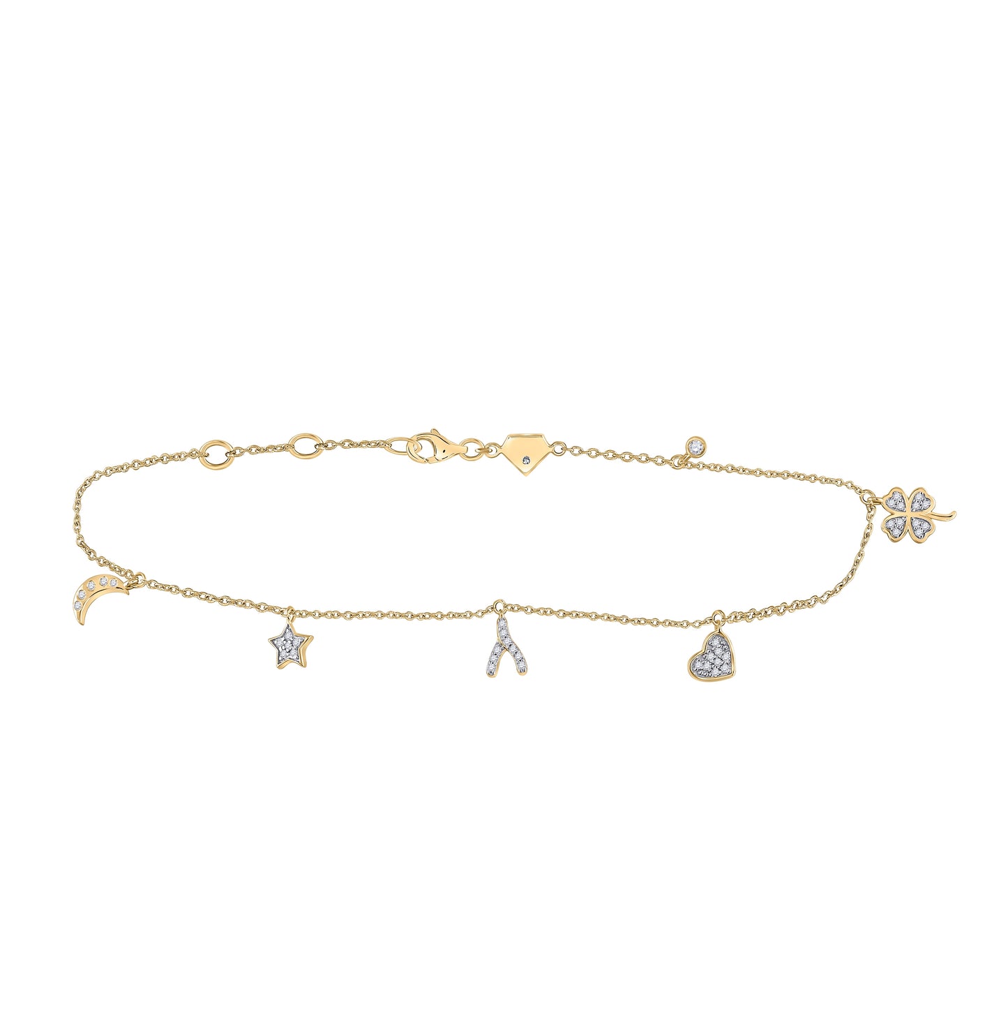 Sterling Silver 1/5ct Diamond Cn Bracelet