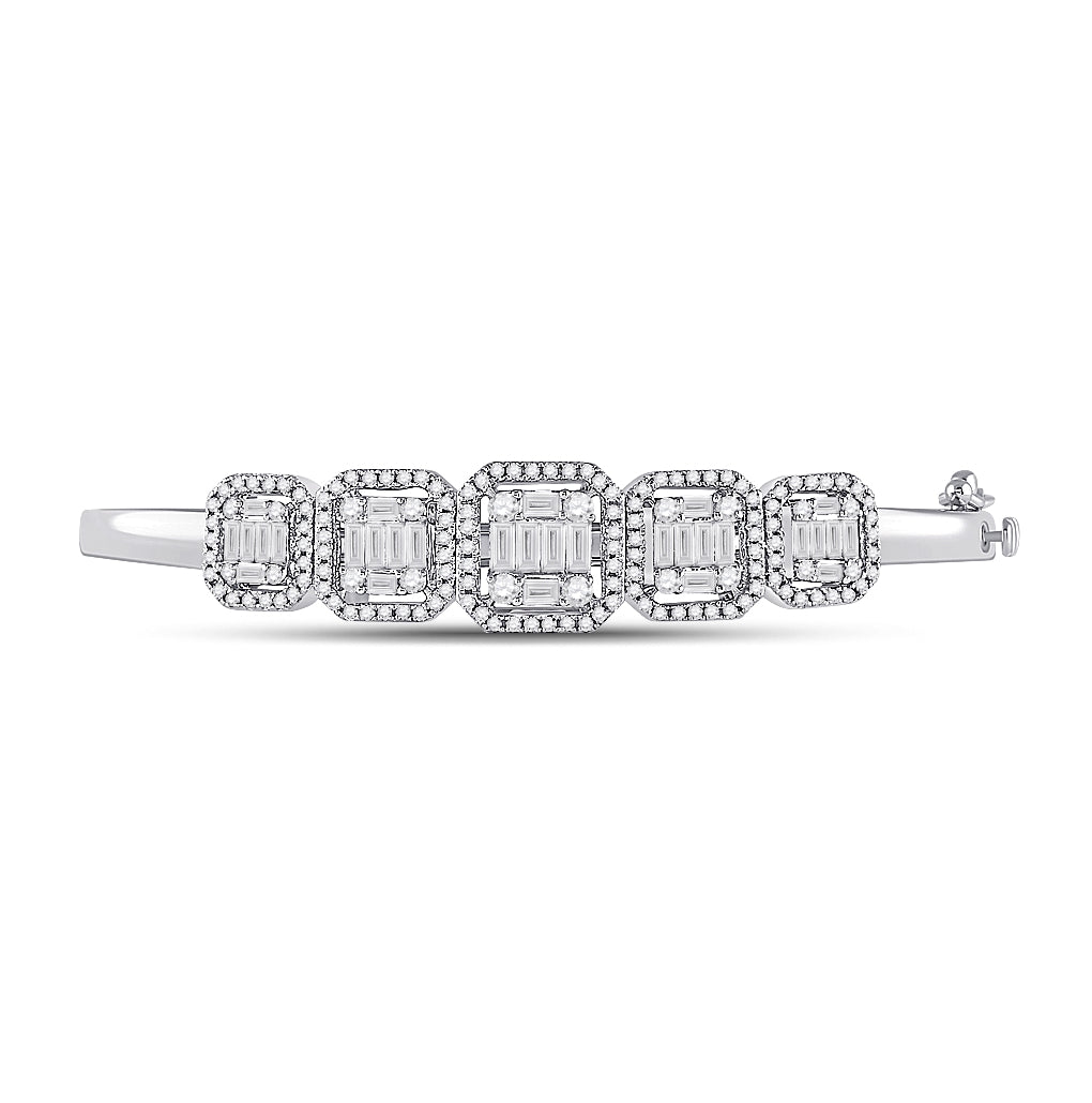 14kt White Gold 1 5/8ctw Diamond Ana M Diana Bangle (55x64.80 Mm)