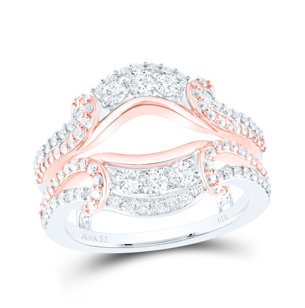 14kt Two-tone Gold 1ctw Diamond Ana M Enhancer Ring