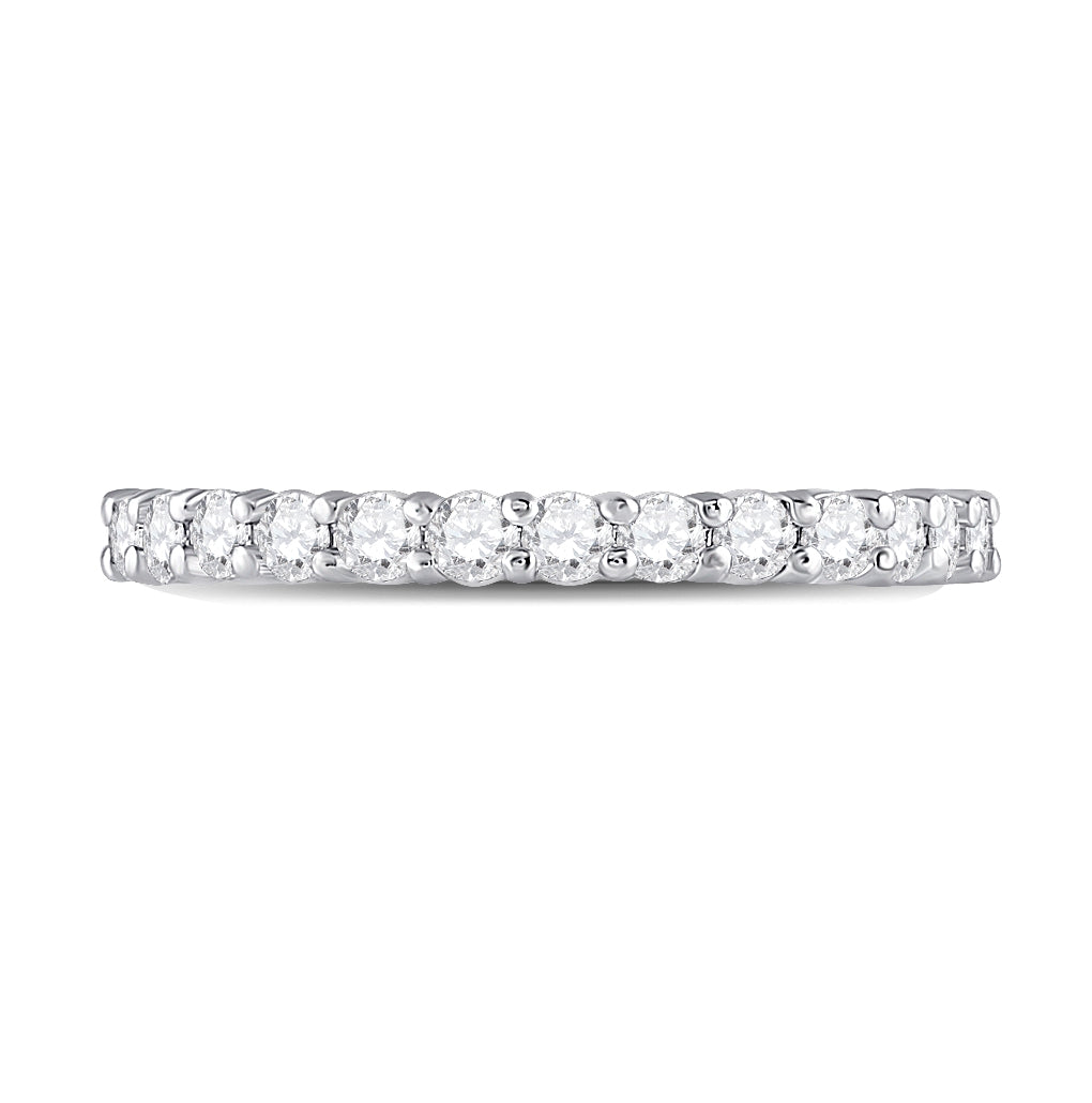 14K White Gold Womens Round Diamond Eternity Wedding Band 1ctw, Women's Size: 5-10