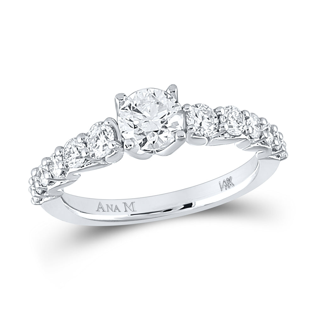 14kt White Gold Womens Round Diamond Solitaire Bridal Wedding Engagement Ring 1-3/8 Cttw (certified)