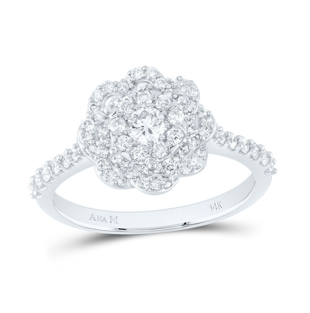 14kt White Gold 7/8ct Diamond Ana M Fashion Ring