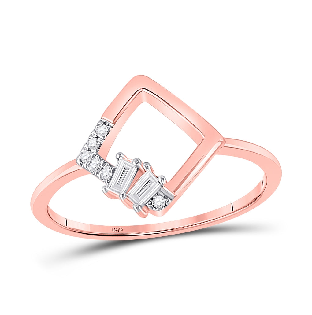 14K Yellow Or White Or Rose Gold Womens Baguette Diamond Modern Fashion Ring , Womens Size: 5-10