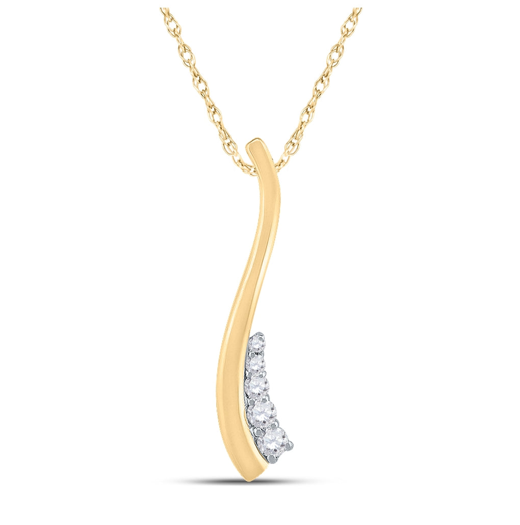 10kt Yellow Gold 1/8ctw Diamond P1 Fashion Pendant